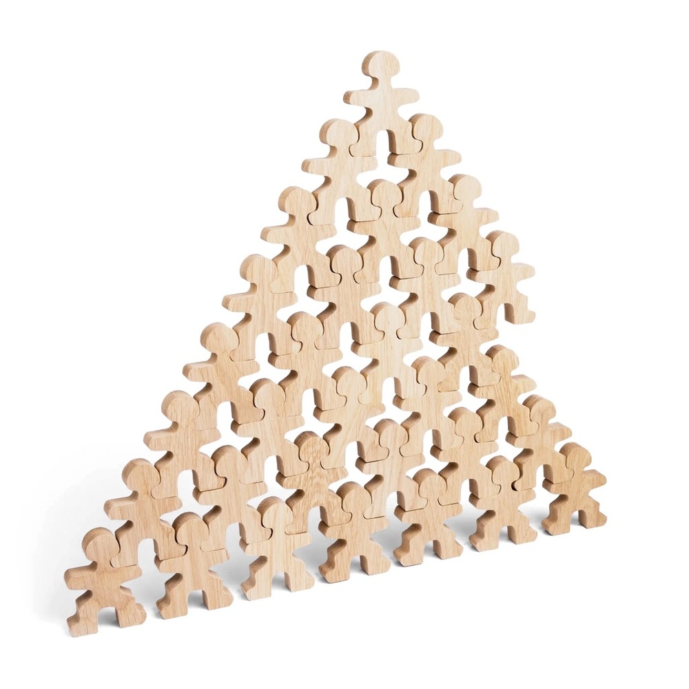 Flockmen stackable wooden flock set 32 pieces